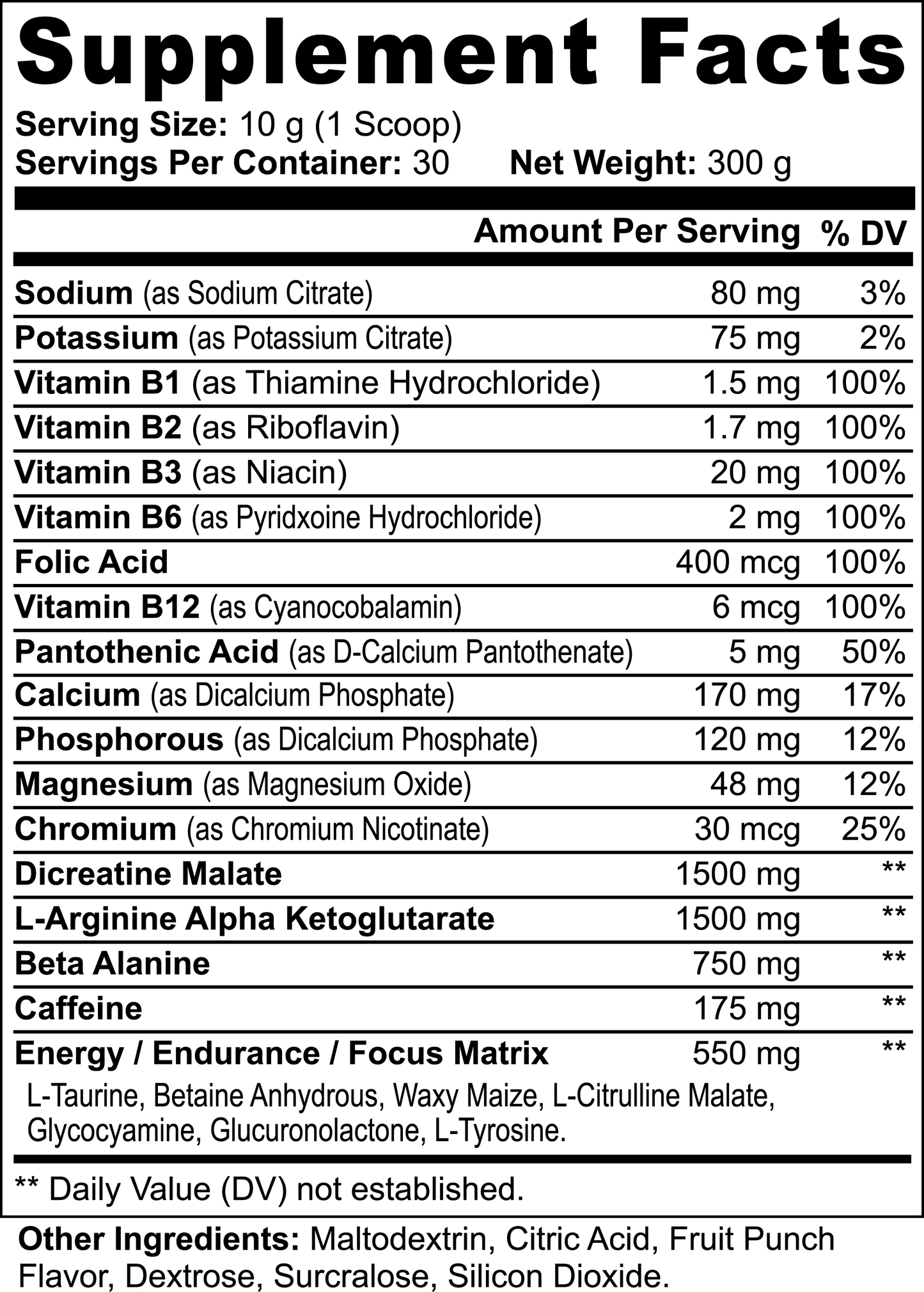 Brave Accelerator Pre-Workout (Fruit Punch)