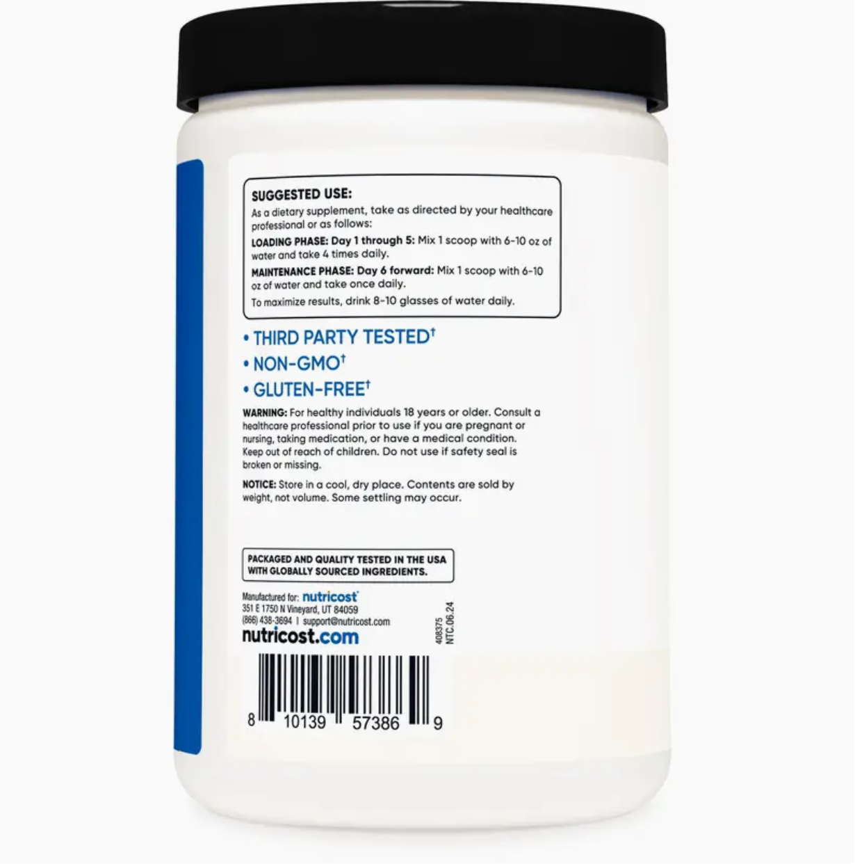 Nutricost Creatine Monohydrate Micronized Powder 1 LB