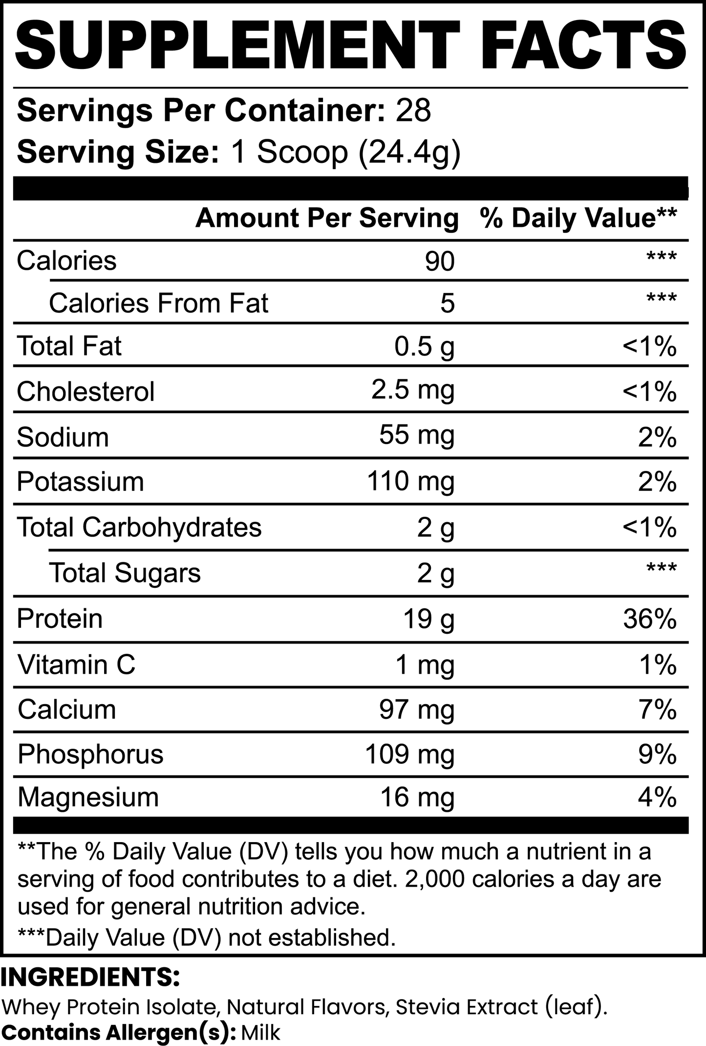 Pure Isolate Whey (Vanilla Cream)