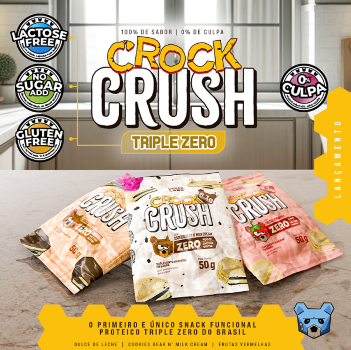 Crock Crush Triple Zero Cookies (50g) - 3 Unit