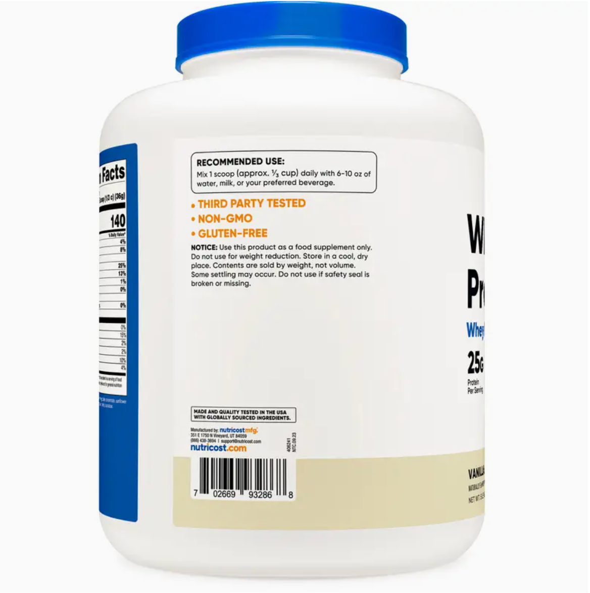 Nutricost Whey Protein Isolate -  5LBS