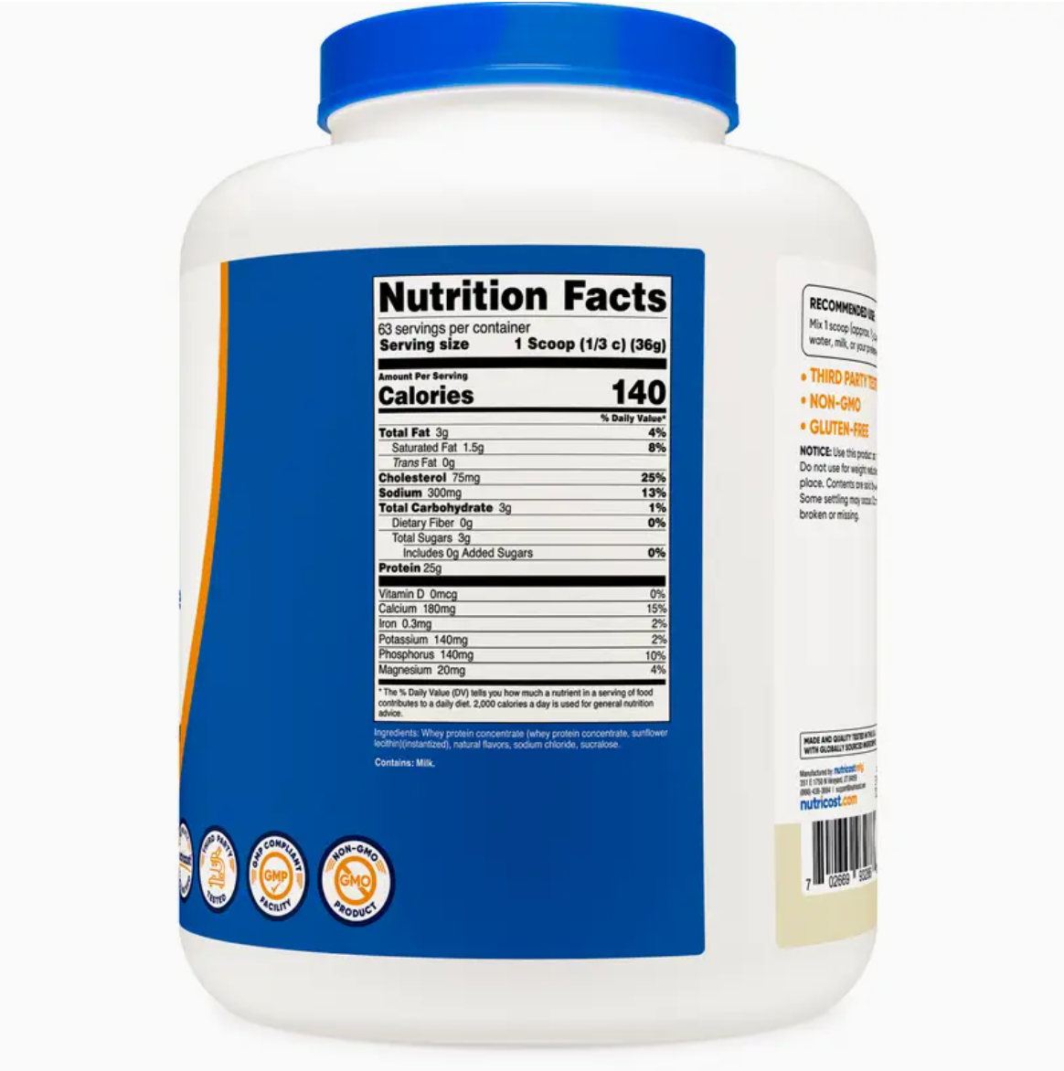 Nutricost Whey Protein Isolate -  5LBS