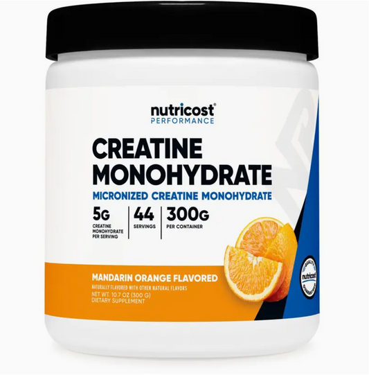 Nutricost Creatine Monohydrate Powder (Mandarin Orange, 300 Gram)