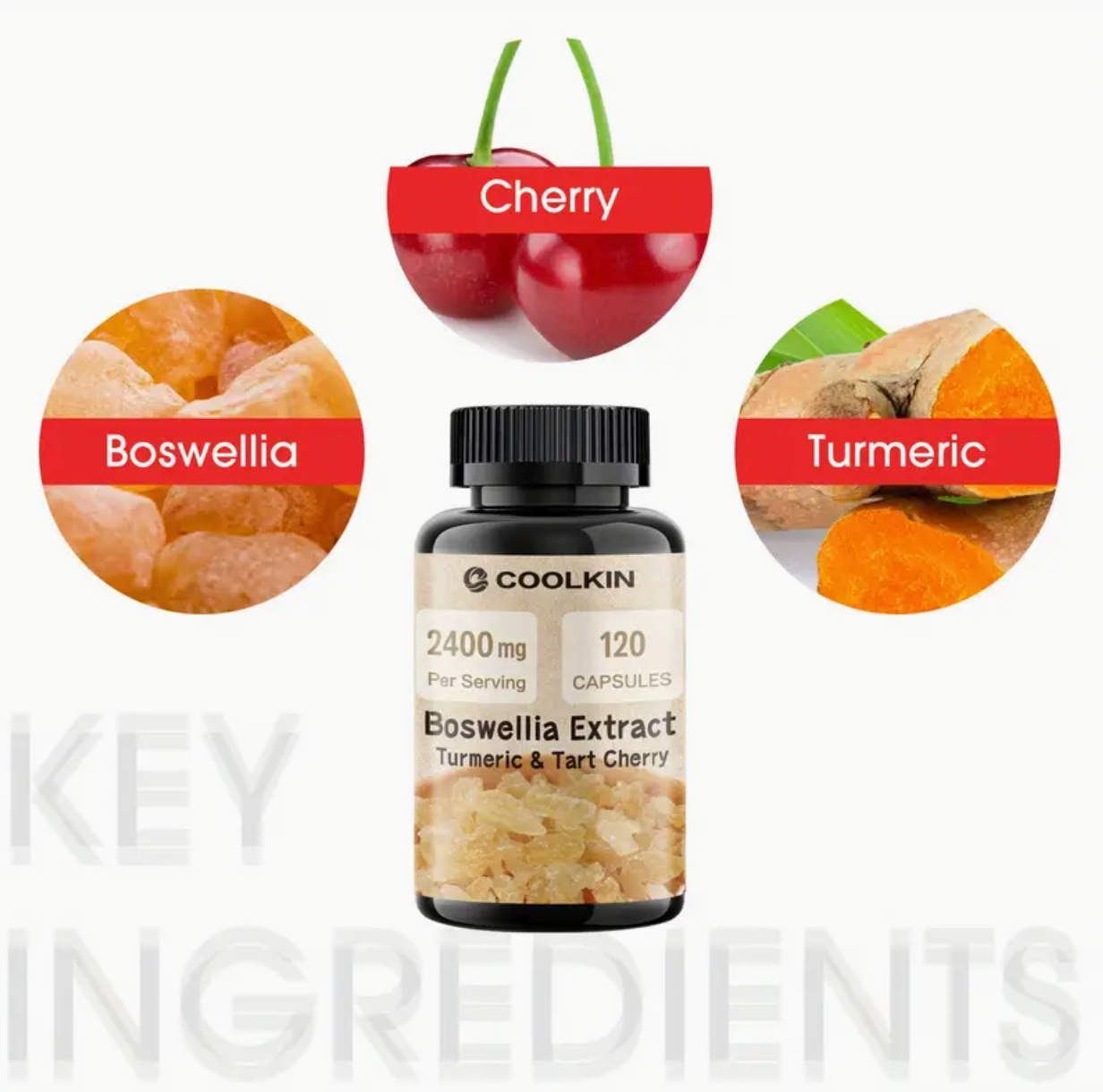 Boswellia Extract Turmeric and Tart Cherry 2400mg  (120)