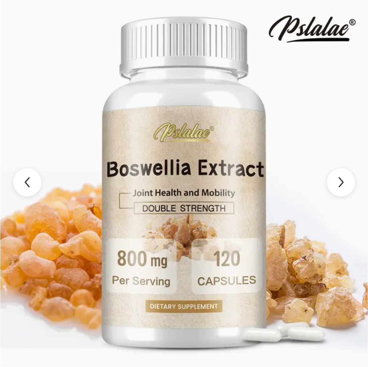 Pslalae Boswellia Extract Capsules - Anti Inflammatory Joint Care Support, Pain Relief