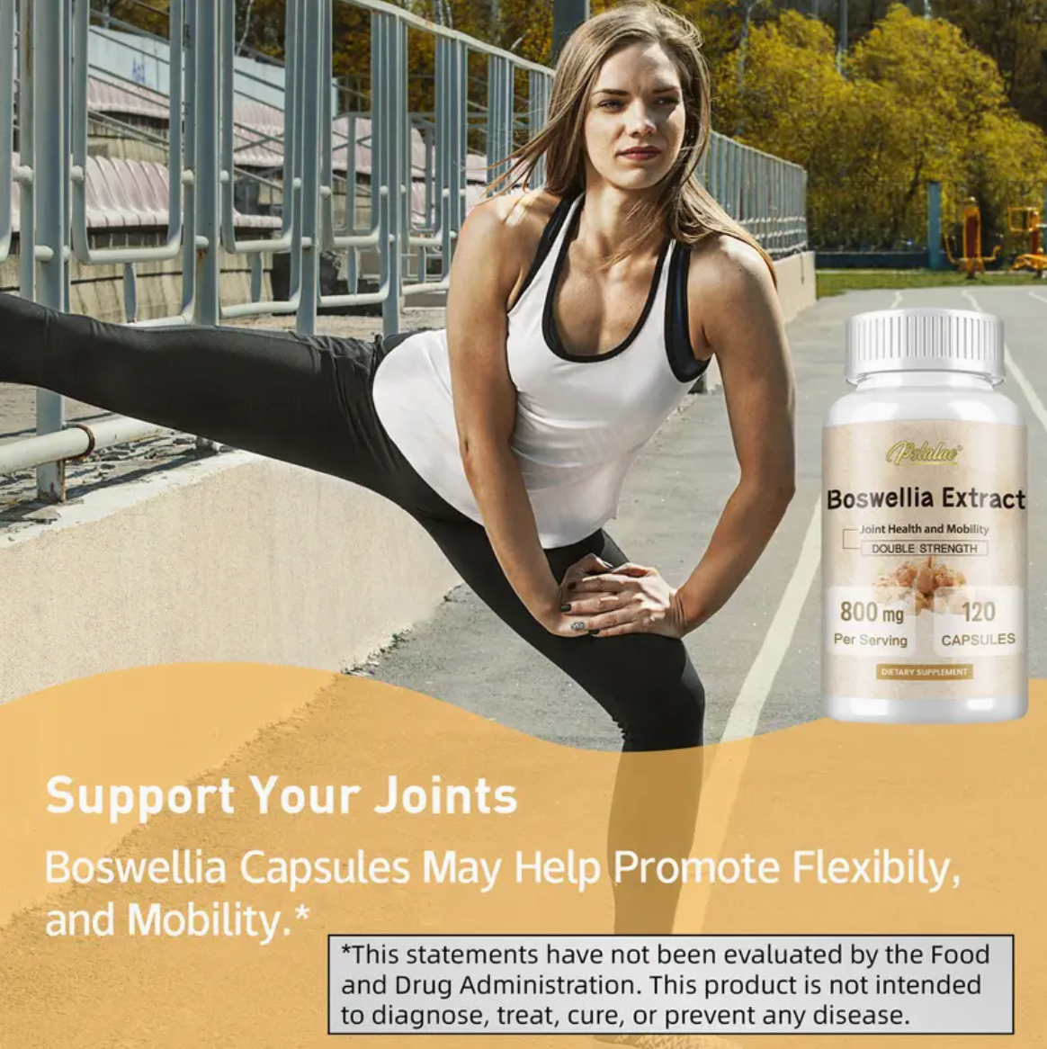 Pslalae Boswellia Extract Capsules - Anti Inflammatory Joint Care Support, Pain Relief