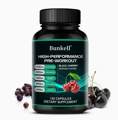 HIGH-PERFORMANCE PRE-WORKOUT BLACK CHERRY - 120 Capsules